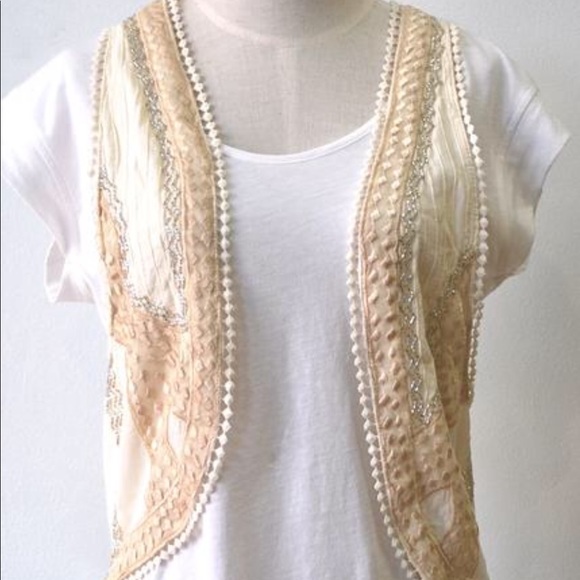 Moyna embellished Anthropologie vest. Size Medium - Picture 1 of 5